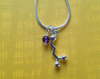 yoga necklace - GABA neurotransmitter molecule for relaxation