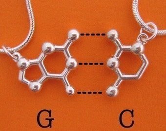 friendship necklace set - DNA and RNA base pairs