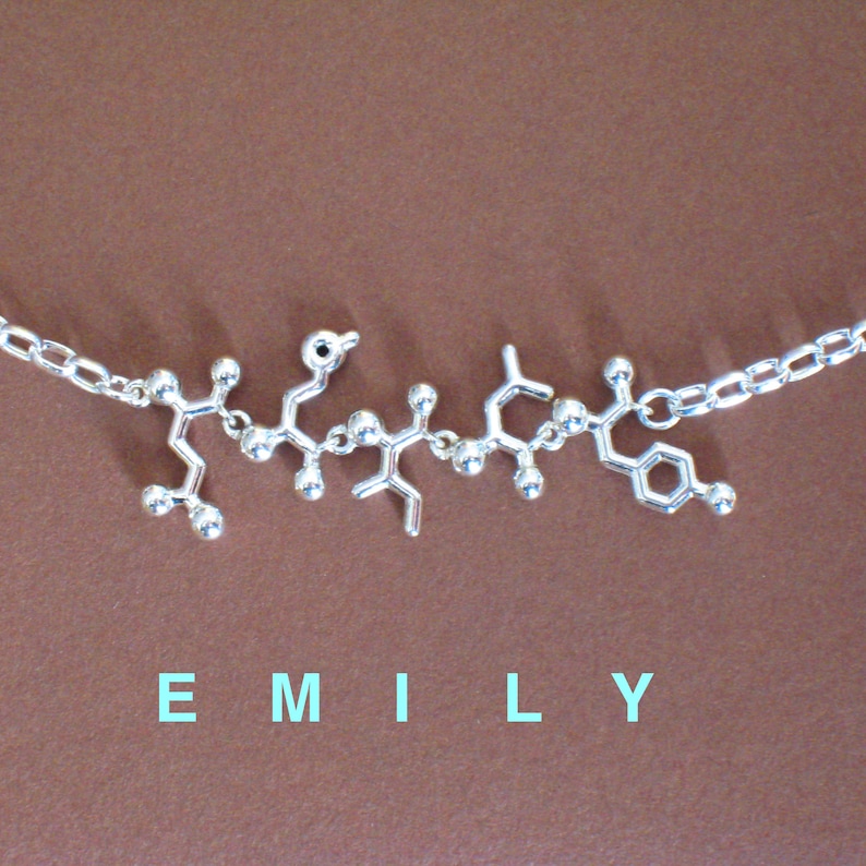 custom name or word amino acid necklace or earrings image 6