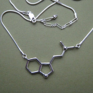 DMT molecule necklace in solid sterling silver image 3