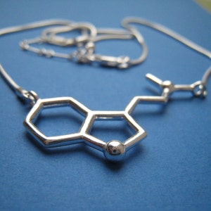 DMT molecule necklace in solid sterling silver image 4