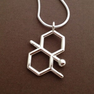 geosmin necklace - petrichor - scent of rain - in solid sterling silver