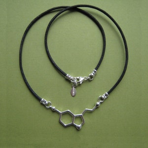 serotonin necklace with black cord