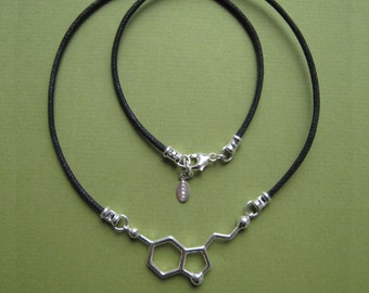 serotonin necklace with black cord