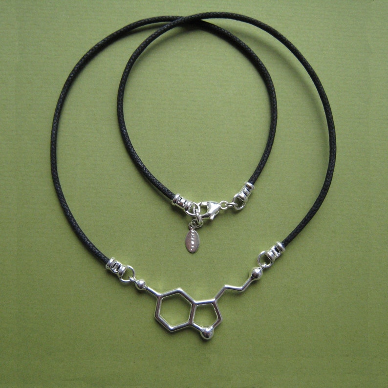 serotonin necklace with black cord image 1