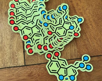 serotonin molecule sticker