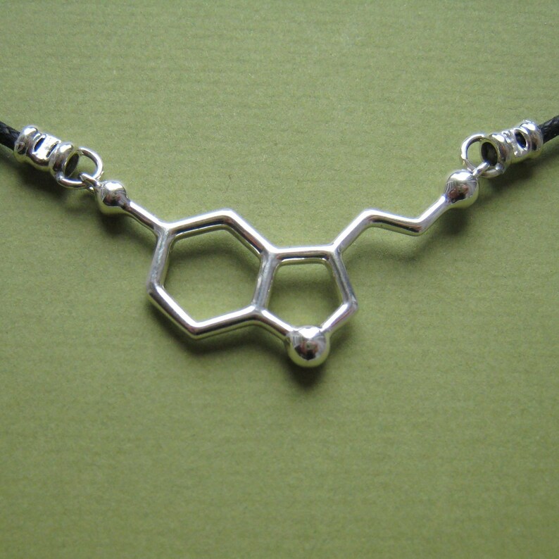 serotonin necklace with black cord image 2