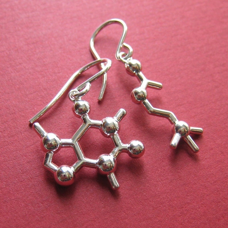 molecule earrings - custom - pick your own pair - in sterling silver zdjęcie 1