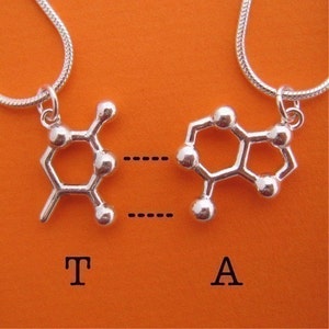 friendship necklace set DNA and RNA base pairs image 4