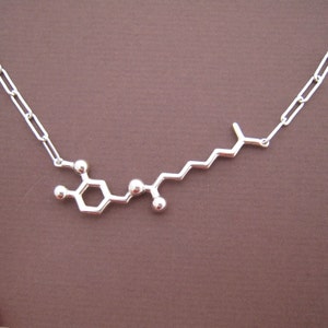 capsaicin molecule chili pepper necklace styled for men image 3
