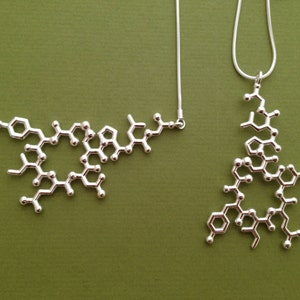 oxytocin necklace suspended trust, bonding, love in solid sterling silver image 5