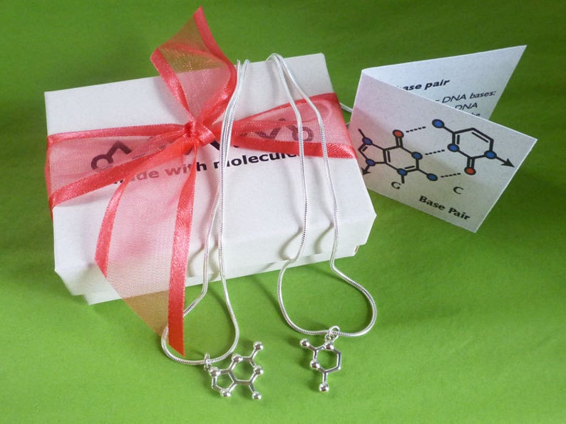 friendship necklace set DNA and RNA base pairs image 5