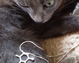 catnip molecule necklace - sterling silver molecular pendant