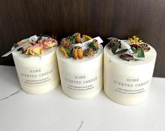 Dried Flower Scented Candles: Natural Fragrance Blend, affordable mother’s day gift
