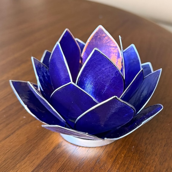 Capiz Shell Lotus Candle Holder: Bohemian Natural Decor Tealight Holder, july 4th decoration