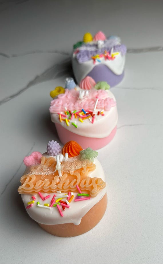 Handmade Birthday Cake Candle: Funfetti Party Decor