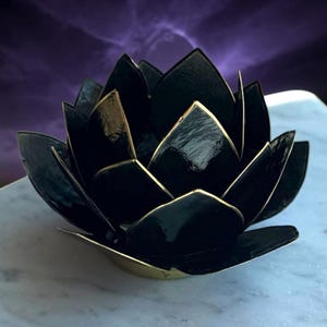 Capiz Shell Lotus Ljusstake: Boho Naturlig Dekor Värmeljusstake