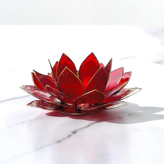 Capiz Shell Lotus Tealight candle Holder pilates studio decoration