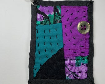 OOAK Tiny Quilt Keychain