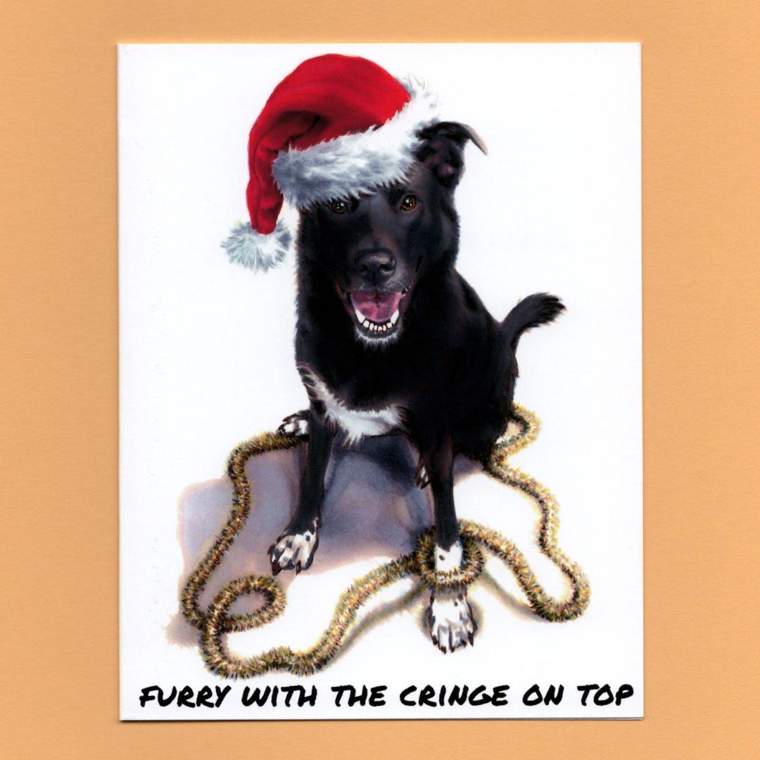 Funny Christmas Card, Christmas Cards, Holiday Card, Dog Christmas Card ...
