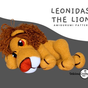 Amigurumi Pattern Crochet Lion Leonidas Amigurumi Animal Doll PDF Pattern English or Spanish