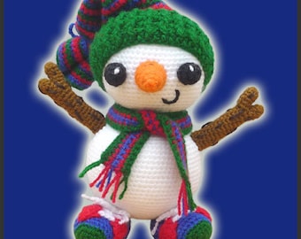 Amigurumi Pattern Crochet Frosty Snowman DIY Digital Download