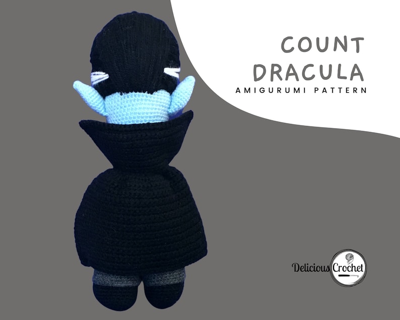 Amigurumi Pattern Crochet Count Dracula DIY Instant Digital Download PDF