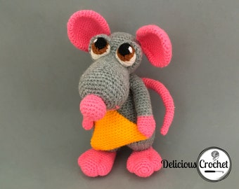 Amigurumi Pattern Crochet Donnie Mouse Doll DIY Instant Digital Download PDF