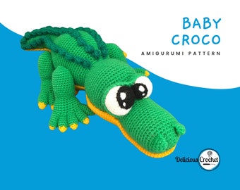 Amigurumi Häkelanleitung Baby Croco Krokodil DIY Sofort-Digital-Download PDF