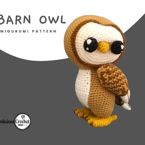 Amigurumi Pattern Crochet Owl Barn Owl Screech Owl Bird Animal Doll Toy PDF English or Spanish