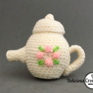 Amigurumi Pattern Crochet Mini Tea Set and Cupcakes DIY Digital Download image 6