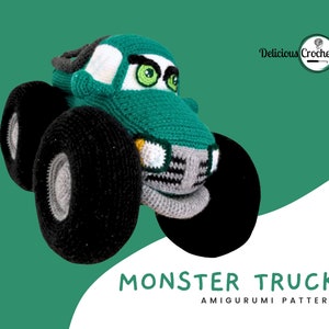 Amigurumi Pattern Crochet Monster Truck Amigurumi Car Vehicle Toy for Boys and Kids PDF English or Spanish