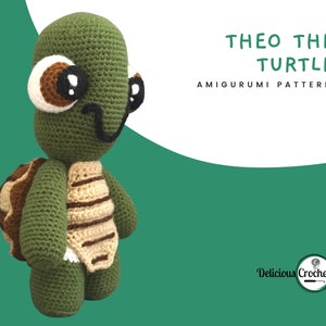 Amigurumi Pattern Crochet Turtle Tortoise With Removable Shell Tartaruga Animal Doll Toy PDF English or Spanish