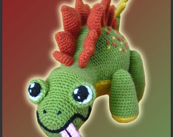 Amigurumi Pattern Crochet Coco Stegosaurus Dinosaur DIY Instant Digital Download PDF