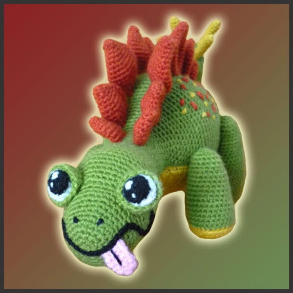 Amigurumi Pattern Crochet Coco Stegosaurus Dinosaur DIY Instant Digital Download PDF