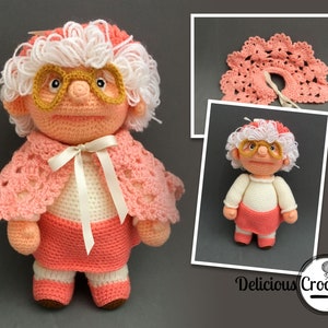 Amigurumi Pattern Crochet Granny Doll DIY Digital Download image 1