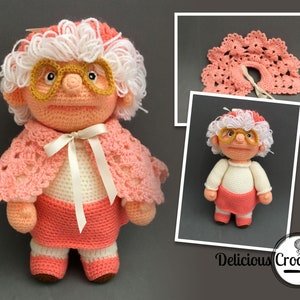 Amigurumi Pattern Crochet Granny Doll DIY Digital Download