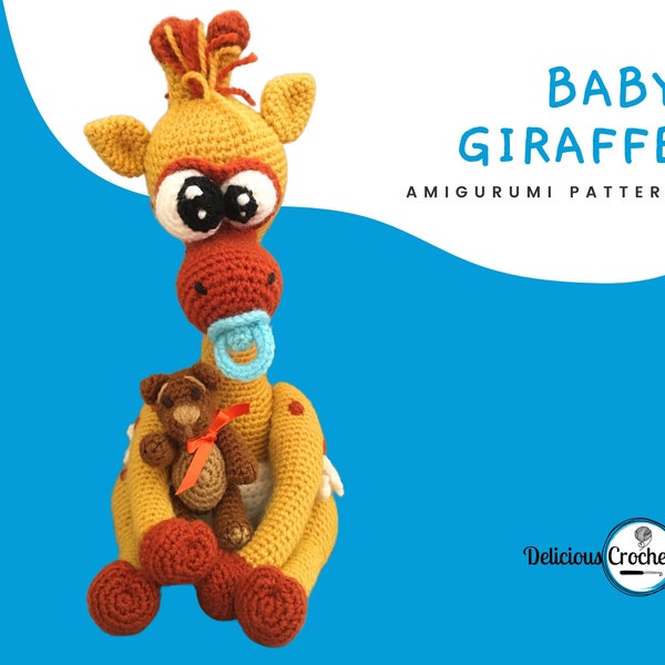 Amigurumi Pattern Crochet Baby Giraffe and Bear DIY Digital Download