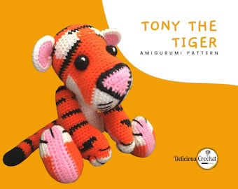 Amigurumi Pattern Crochet Tony Tiger DIY Digital Download