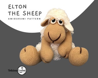 Amigurumi Pattern Crochet Elton Sheep Doll DIY Digital Download