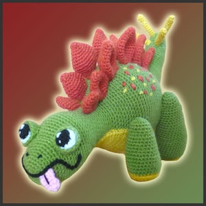 Amigurumi Pattern Crochet Coco Stegosaurus Dinosaur DIY Digital Download