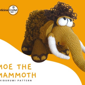 Amigurumi Pattern Crochet Moe Mammoth DIY Digital Download