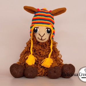 Amigurumi Pattern Crochet Llama Coquena Alpaca Animal Doll PDF Pattern English or Spanish
