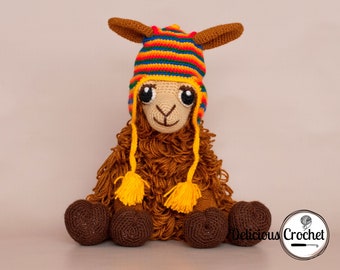 Amigurumi Pattern Crochet Llama Coquena Alpaca Animal Doll PDF Pattern English or Spanish