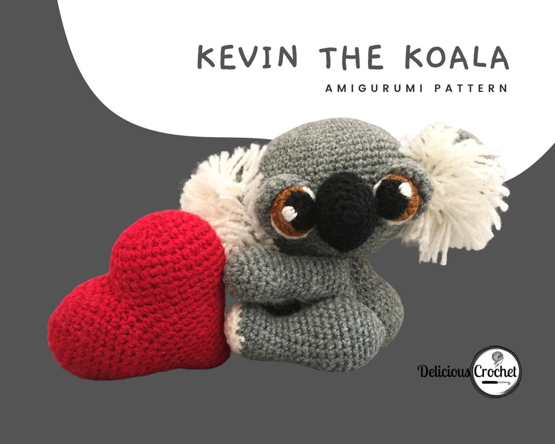 Amigurumi Crochet Pattern Koala Bear and Heart Animal Doll Toy ...