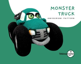 Amigurumi Pattern Crochet Monster Truck DIY Digital Download