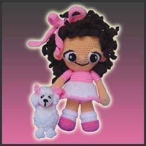 Schema Amigurumi Crochet Annie e Bianca Poodle Doll Fai da Te Download Digitale