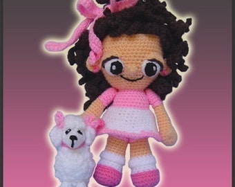 Modèle Amigurumi au crochet, Annie et Bianca, poupée caniche, bricolage, téléchargement numérique instantané au format PDF