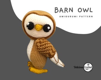 Amigurumi Pattern Crochet Barn Owl DIY Digital Download