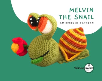 Amigurumi Pattern Crochet Snail and Flower Winkle Animal Bug Insect Doll Toy PDF English or Spanish DIY Digital Download